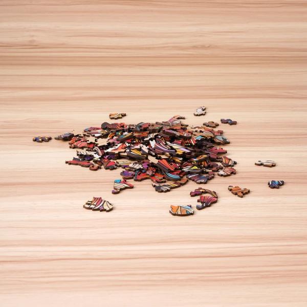 RoboTime Dřevěné puzzle Kočičí král