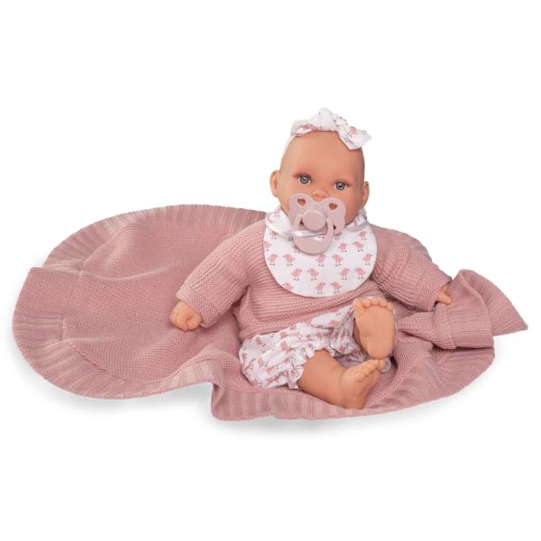 Antonio Juan 11325 KIKA – realistická panenka se zvuky a měkkým látkovým tělem – 27 cm