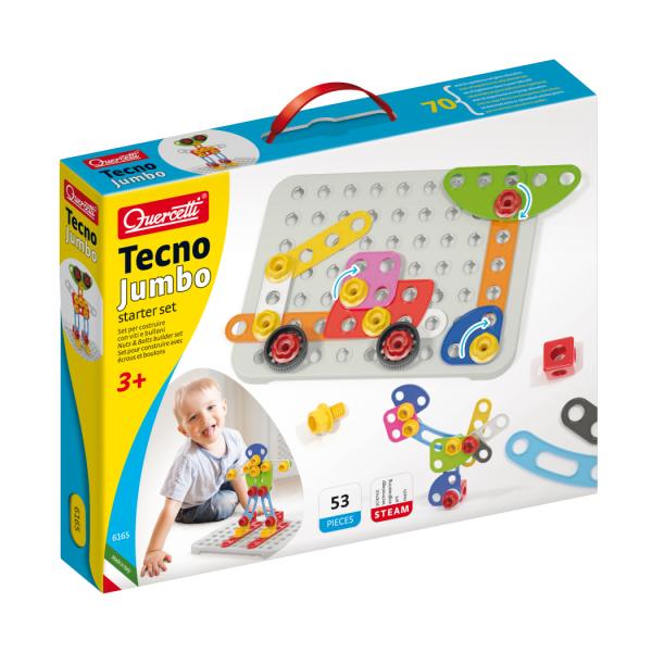 Quercetti Tecno Jumbo Starter Set - konstrukční stavebnice - 53 ks