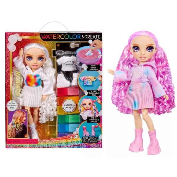 Rainbow High Water Color panenka fialové oči