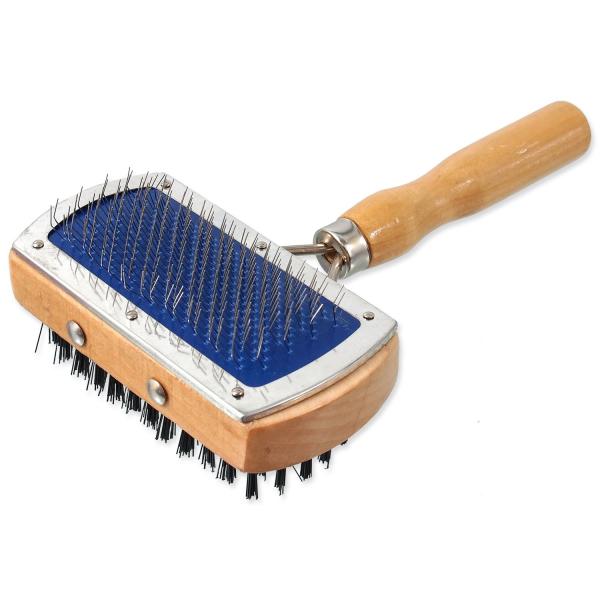 Spazzola Dog Fantasy filo/nylon bifacciale quadrata 17cm