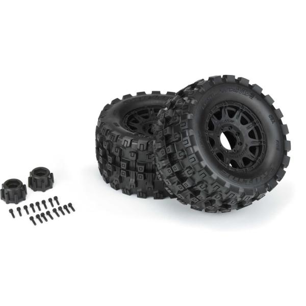 Pro-Line kolo 3.8", pneu Badlands MX38 HP Belted, disk Raid H17 černý (2) (obrázek 3)