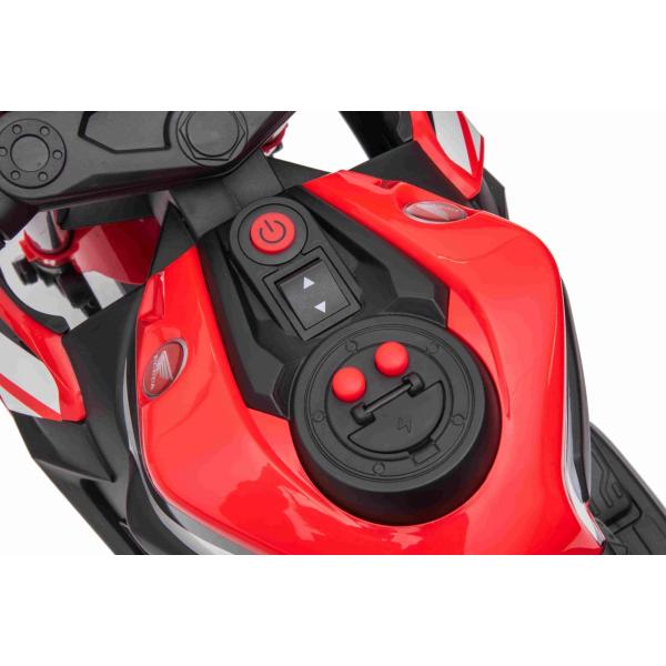 Elektrická Motorka HONDA CBR 1000RR, Licencované, 12V baterie, Plastová kola, červená (obrázek 8)