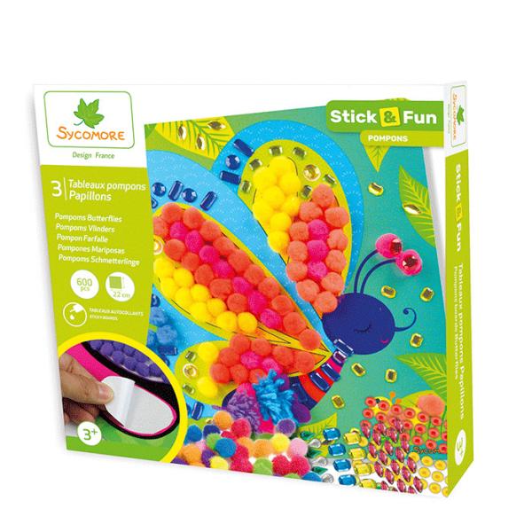 Sycomore Stick & Fun - zdobení bambulkami - motýli