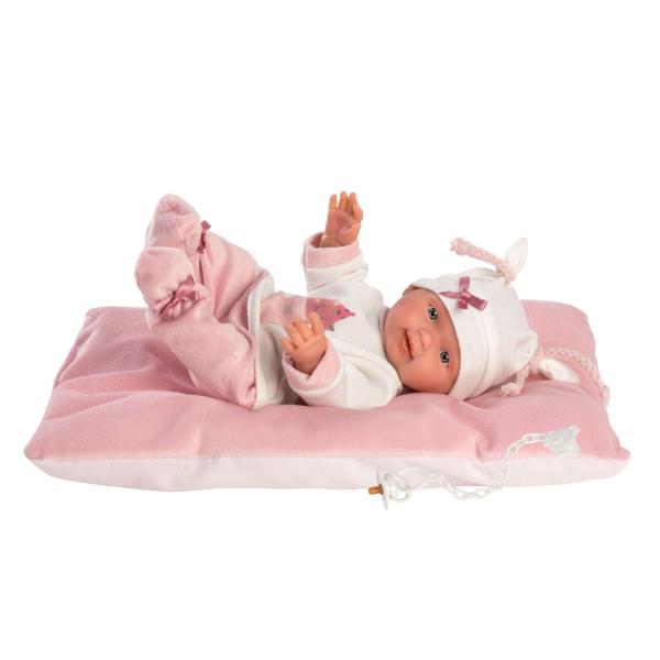 Llorens 26312 NEW BORN HOLIČKA - realistická panenka miminko s celovinylovým tělem - 26 cm (obrázek 3)
