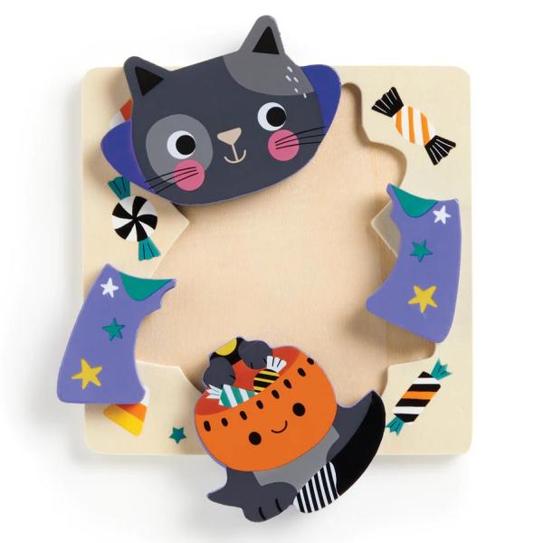 Mudpuppy Dřevěná halloweenská puzzle sada 4 puzzle (obrázek 5)