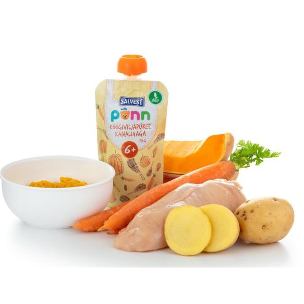 SALVEST Ponn BIO Kuřátko se zeleninovým pyré (110 g) (obrázek 3)