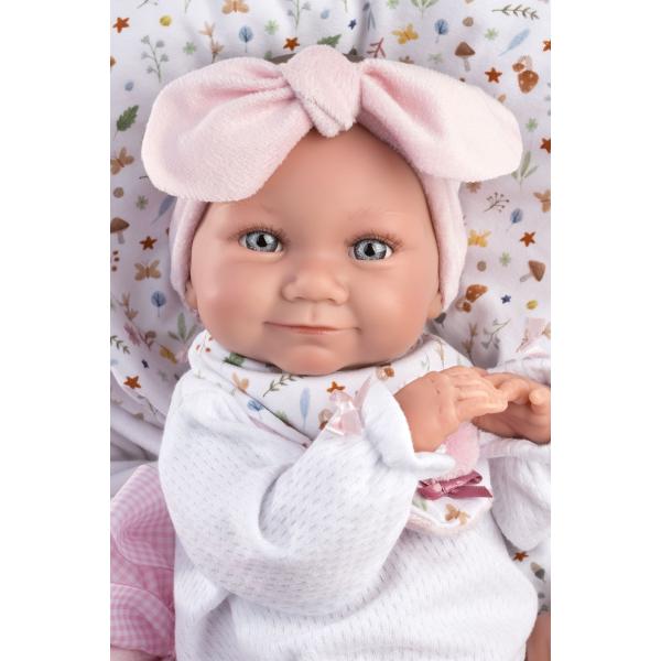 Llorens 73901 NEW BORN DÍVKO - realistická panenka miminko s celovinylovým tělem - 40 cm (obrázek 4)