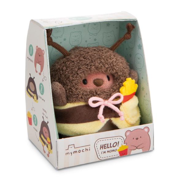 NICI plyš MyMochi Medvídek Nomo 8cm v kostýmu včelky a hranolkami, set dárkové balení (obrázek 8)