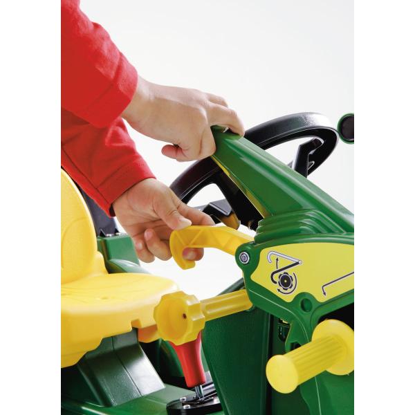 Rollytoys Šlapací traktor John Deere s nakladačem, brzdou a nafukovacími koly (obrázek 3)