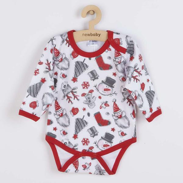 Kojenecké body s dlouhým rukávem New Baby Christmas 62 (3-6 m)