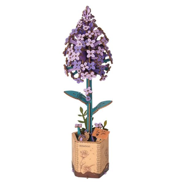 Puzzle 3D Fai Da Te Fiore Legno Rowood Lilac-image