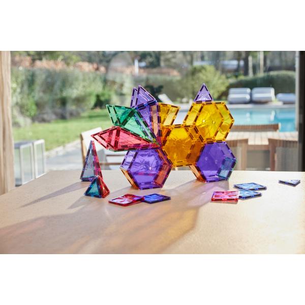 Cleverclixx Magnetická stavebnice Geo Pack Pastel – 45 ks (obrázek 7)