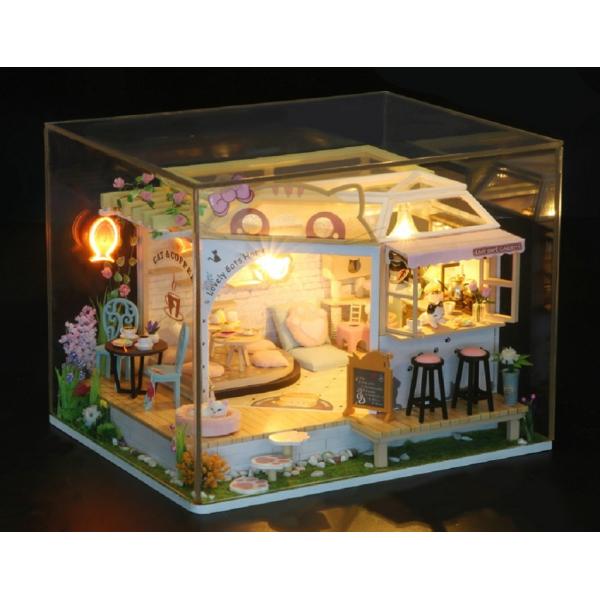 Miniatura domku Kočičí kavárna se zahrádkou (obrázek 3)