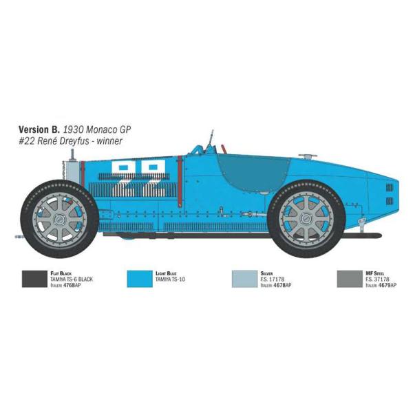 Model Kit auto 4716 - Bugatti T35B Targa F./GP Monako (1:12) (obrázek 10)