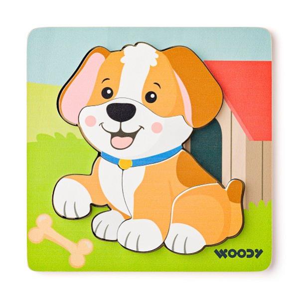 Woody Puzzle Baby - psík