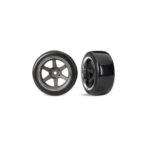 Traxxas KeréK 1.9", GrafitszüRke Felni, Drift Gumi Puha ElüLső (2)-image