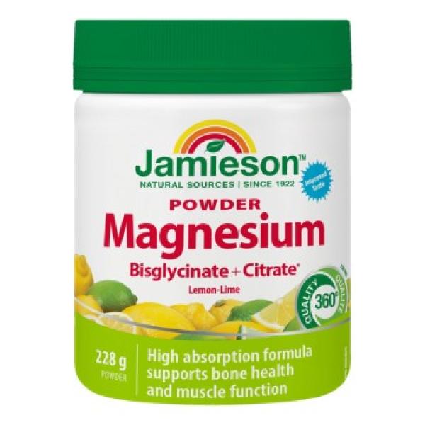 Jamieson Hořčík DRINK MIX s přírodní citrónově-limetkovou příchutí 228g