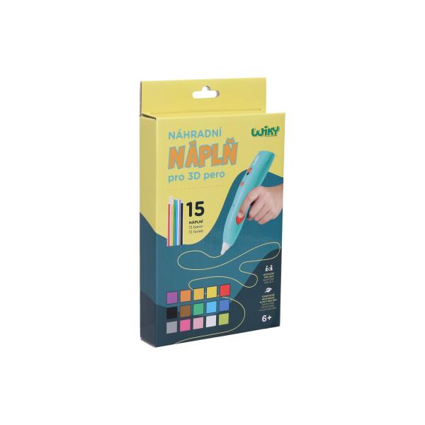 Náhradné náplne do 3D pera WIKY 15x3 m - český obal