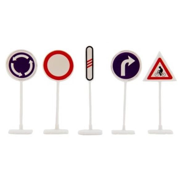 Dopravní značky 14ks plast 5,5cm na kartě