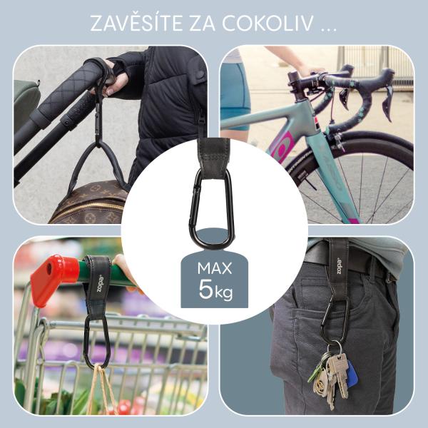 Multifunkční popruh s přezkou DELUXE 2 ks, Black (obrázek 3)
