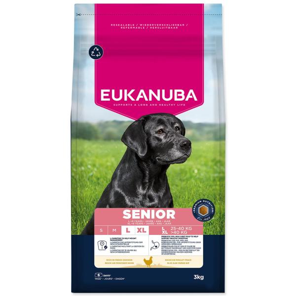 Krmivo EUKANUBA Senior Large bohaté na čerstvé kuře 3 kg