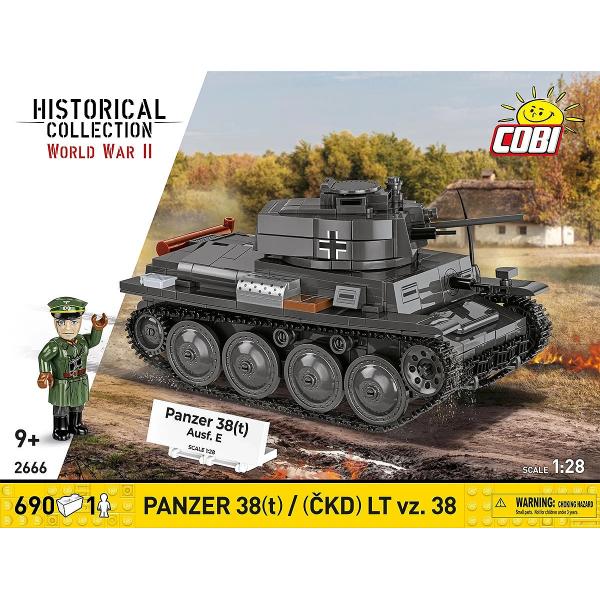 Cobi 2666 World War II Panzer 38(t)/ČKD LT vz. 38, 2v1, 1:28, 705 k, 1 f