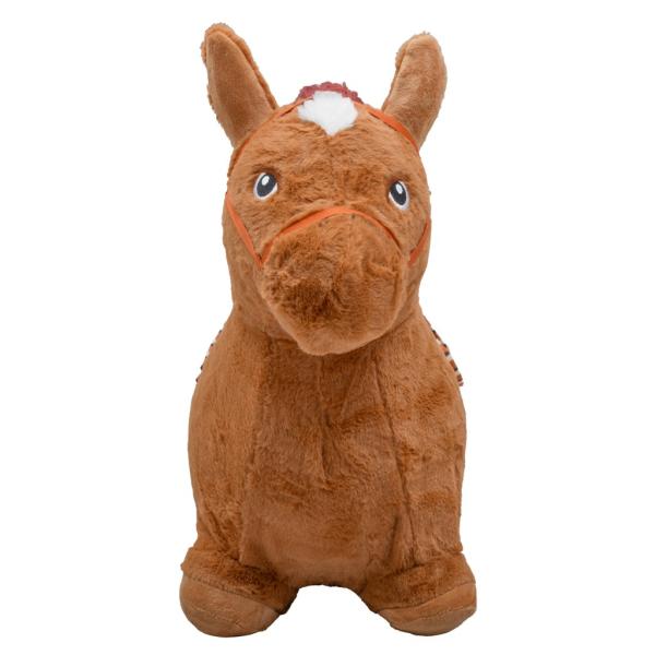 Plyšový skákací koník se zvukem Baby Mix hnědý
