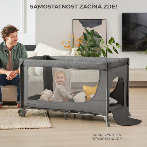 KINDERKRAFT Postýlka cestovná Joy 2 Beige (obrázek 5)