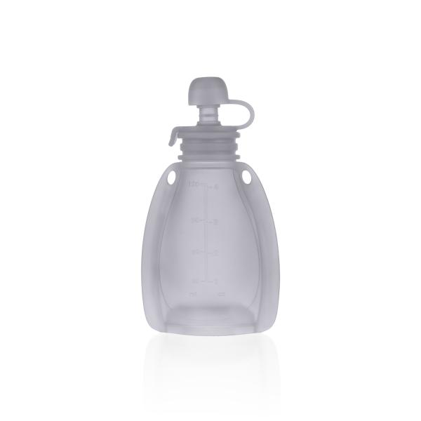 Silikonový plnitelný sáček na dětskou stravu, Transparent Grey