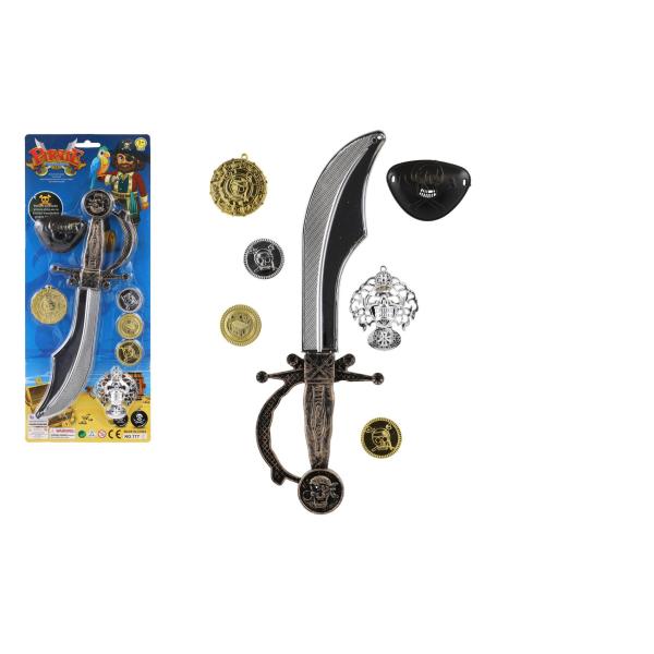 Pirátská sada s doplňky plastová