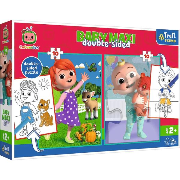 Trefl Obojstranné puzzle Cocomelon: Přátelé BABY MAXI 2x10 dílků