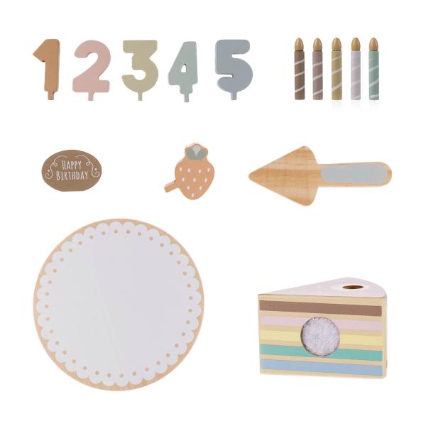 Dřevěná sada narozeninového dortu