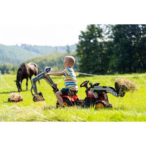 Falk Šlapací traktor Vintage 2058N se lžící, bagrem a přívěsem, červený (obrázek 6)