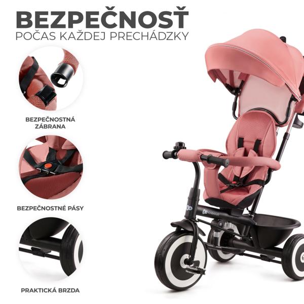 KINDERKRAFT Tříkolka Aston Rose pink (obrázek 11)