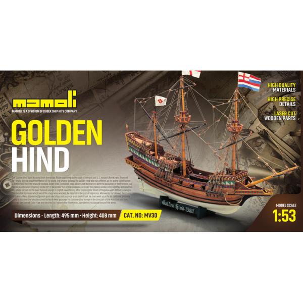 MAMOLI Golden Hind 1577 1:53 kit (obrázek 6)