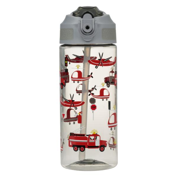 BAAGL Tritanová láhev na nápoje se slámkou Záchranáři, 500 ml