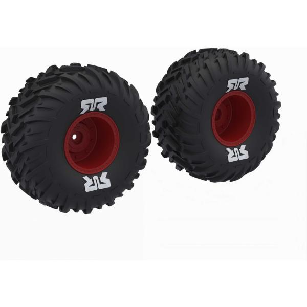 Arrma koleso s pneumatikou dBoots Cut Chevron, disk červený (2)