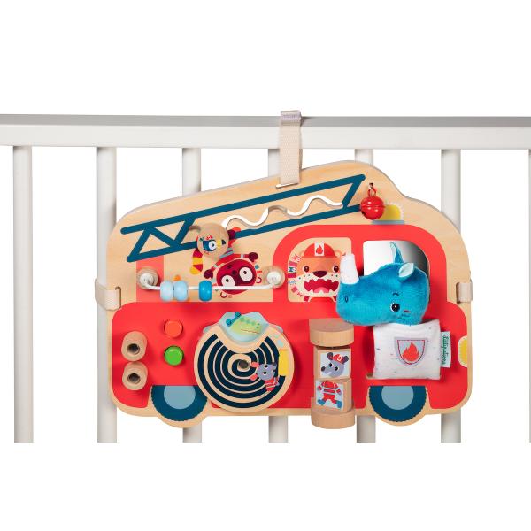 Lilliputiens - dřevěný panel s aktivitami - hasičské auto (obrázek 3)