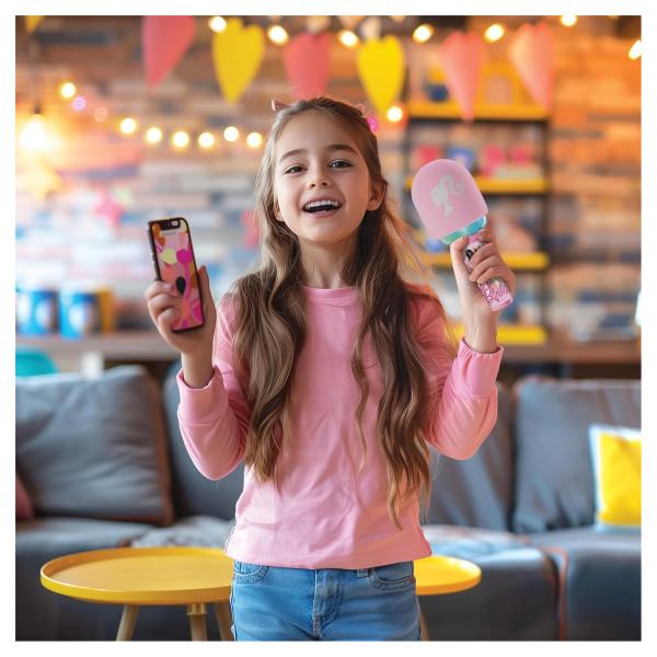 Lexibook Svítící bezdrátový karaoke mikrofon Barbie (obrázek 7)