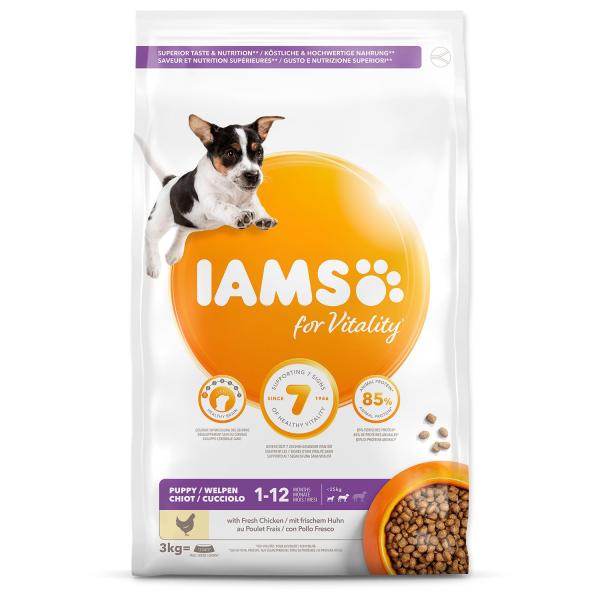 IAMS Dog Puppy Small & Medium Chicken 3kg
