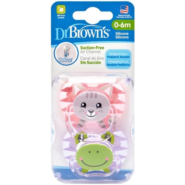 Dr.Browns PreVent cum 0-6m 2ks ZOO růžový a fialový (obrázek 3)