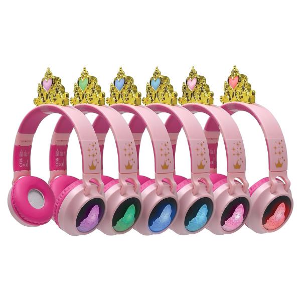 Lexibook Svítící bezdrátová sluchátka Disney Princezny