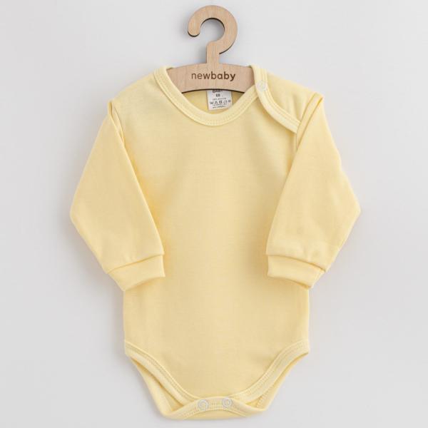 Dojčenské bavlněné body New Baby žlutá 62 (3-6m)