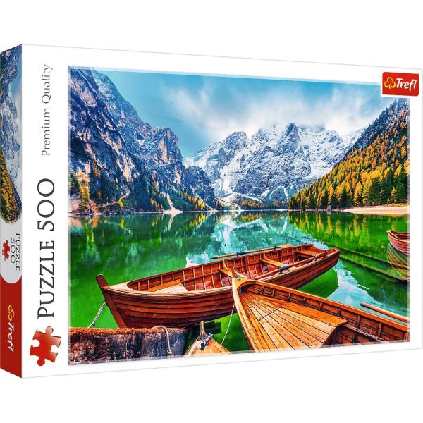 TREFL Puzzle Jezero Braies, Itálie 500 dílků