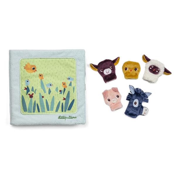 Lilliputiens – textilní knížka – mláďátka