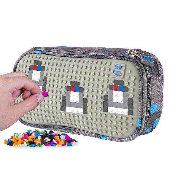 PIXIE CREW studentský peračník šedo-modrý