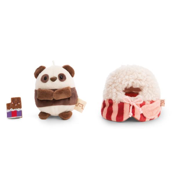 NICI plyš MyMochi Panda Kono 8 cm v kostýmu popcorn s čokoládou, set dárkové bal. (obrázek 4)