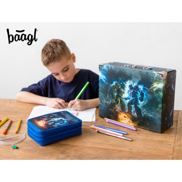 Skládací školní kufr Roboty s kováním (obrázek 5)