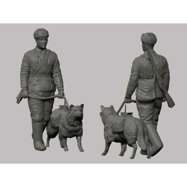 Model Kit figurky 3611 – Sovětští lovci tanků se psy (1:35)